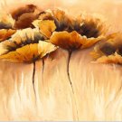 Brown Poppies Painting on Canvas Hand Painted High Quality Wall Art for Home Decor