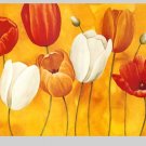 Colorful Tulips Painting on Canvas Hand Painted High Quality Wall Art for Home Decor