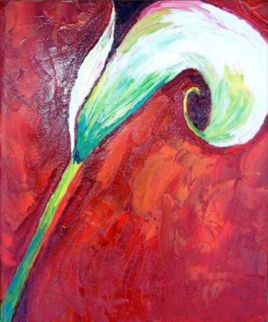 Decorative Lily Painting on Canvas Hand Painted High Quality Wall Art for Home Decor