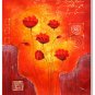 Decorative Red Flowers 3 Painting on Canvas Hand Painted High Quality Wall Art for Home Decor