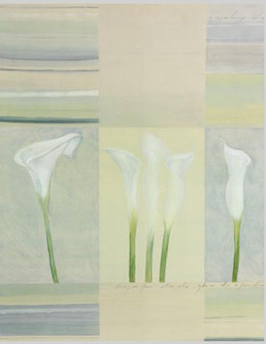 Five Lilies Painting on Canvas Hand Painted High Quality Wall Art for Home Decor