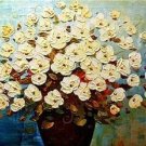 100% Hand-Paint Flowers Art Decor-027 Painting on Canvas Hand Painted High Quality Wall Art for