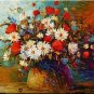 Flowers Art Decor-035 Painting on Canvas Hand Painted High Quality Wall Art for Home Decor
