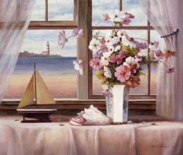 Flowers Art Decor-080 Painting on Canvas Hand Painted High Quality Wall Art for Home Decor