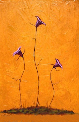Flowers Dancing Painting on Canvas Hand Painted High Quality Wall Art for Home Decor