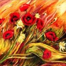 Flowers in the Wind Painting on Canvas Hand Painted High Quality Wall Art for Home Decor