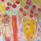 Flowers in Three Bottles Painting on Canvas Hand Painted High Quality Wall Art for Home Decor