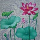 Lotus Painting on Canvas Hand Painted High Quality Wall Art for Home Decor