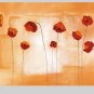 Nine Red Poppies Painting on Canvas Hand Painted High Quality Wall Art for Home Decor