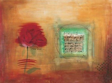 Old Rose Painting on Canvas Hand Painted High Quality Wall Art for Home Decor