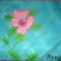 Pink Flower, Sky Blue Painting on Canvas Hand Painted High Quality Wall Art for Home Decor