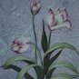 Pink Flowers with Green Leaves Painting on Canvas Hand Painted High Quality Wall Art for Home Decor
