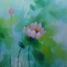 Pink Lotus 12 Painting on Canvas Hand Painted High Quality Wall Art for Home Decor