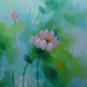 Pink Lotus 12 Painting on Canvas Hand Painted High Quality Wall Art for Home Decor