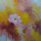 Pink Lotus 14 Painting on Canvas Hand Painted High Quality Wall Art for Home Decor