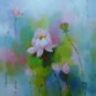 Pink Lotus 4 Painting on Canvas Hand Painted High Quality Wall Art for Home Decor
