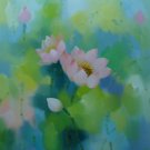Pink Lotus 7 Painting on Canvas Hand Painted High Quality Wall Art for Home Decor