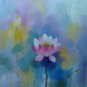 Pink Lotus 9 Painting on Canvas Hand Painted High Quality Wall Art for Home Decor