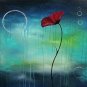 Red Flower 5 Painting on Canvas Hand Painted High Quality Wall Art for Home Decor