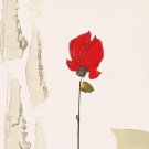 100% Hand-Paint Red Flower, Compact Painting on Canvas Hand Painted High Quality Wall Art for
