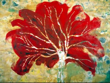 Red Tree Painting on Canvas Hand Painted High Quality Wall Art for Home Decor