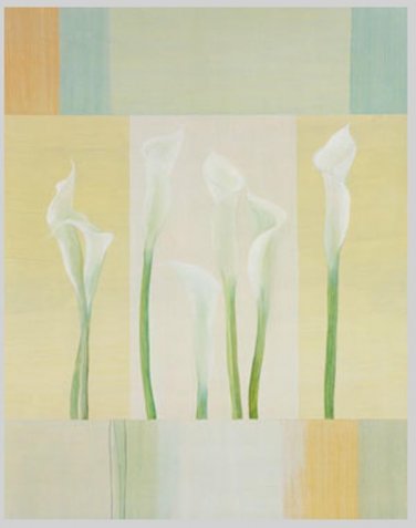 Seven Lilies Painting on Canvas Hand Painted High Quality Wall Art for Home Decor
