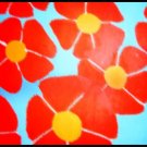 Simple Red Flowers Painting on Canvas Hand Painted High Quality Wall Art for Home Decor
