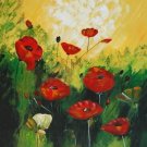 Spring Red Poppies in Field Painting on Canvas Hand Painted High Quality Wall Art for Home Decor