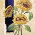 Three Flowers Dancing Painting on Canvas Hand Painted High Quality Wall Art for Home Decor