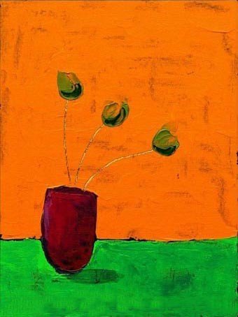 Three Lilies Painting on Canvas Hand Painted High Quality Wall Art for Home Decor
