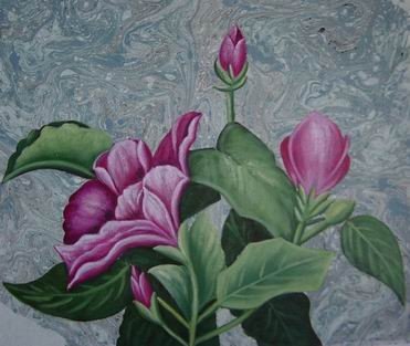 Three Red Flowers 3 Painting on Canvas Hand Painted High Quality Wall Art for Home Decor
