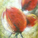 Three White Daisies in a Glass 2 Painting on Canvas Hand Painted High Quality Wall Art for Home