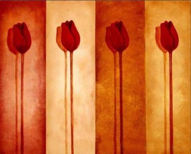 Two Lilies Painting on Canvas Hand Painted High Quality Wall Art for Home Decor