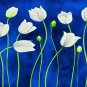 Two Red Flowers, Compact Painting on Canvas Hand Painted High Quality Wall Art for Home Decor