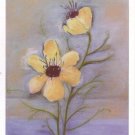 Two Yellow Flowers, Compact Painting on Canvas Hand Painted High Quality Wall Art for Home Decor