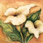 White Flower with Butterfly against Moon Painting on Canvas Hand Painted High Quality Wall Art