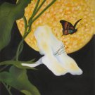 White Flowers in Blossoming Painting on Canvas Hand Painted High Quality Wall Art for Home Decor
