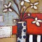 White Flowers in the Wind Painting on Canvas Hand Painted High Quality Wall Art for Home Decor