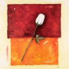 White Tulips with Green Leaves 2 Painting on Canvas Hand Painted High Quality Wall Art for Home