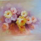 Wild Spring White Flowers Painting on Canvas Hand Painted High Quality Wall Art for Home Decor