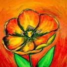 Yellow Flowers in a Purple Bottle Painting on Canvas Hand Painted High Quality Wall Art for Home