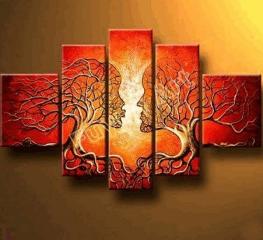 100% Hand-Paint Abstract Painting Acrylic Wall Art Decor Beautiful Brand New Original Modern