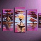 100% Hand-Paint Abstract Painting Acrylic Canvas Sets Decor Beautiful Nice Original Modern