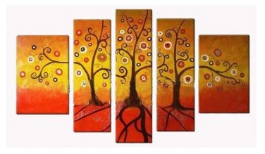 100% Hand-Paint Abstract Painting Acrylic Canvas Sets Decor High Quality Nice Original Modern