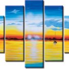 100% Hand-Paint Abstract Painting Acrylic Wall Art Decor Beautiful Bestbid Original Modern