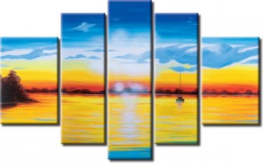100% Hand-Paint Abstract Painting Acrylic Wall Art Decor Beautiful Bestbid Original Modern