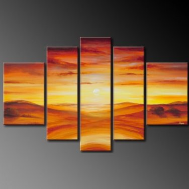 100% Hand-Paint Abstract Painting Acrylic Canvas Sets Decor Brand New Bestbid Original Modern