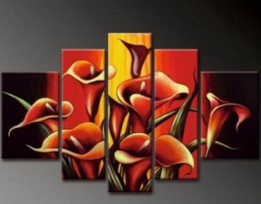 100% Hand-Paint Abstract Painting Acrylic Canvas Sets Decor High Quality Bestbid Original Modern