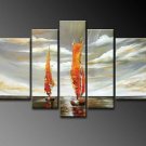 100% Hand-Paint Abstract Painting Acrylic Canvas Sets Decor Beautiful Nice Original Contemporary