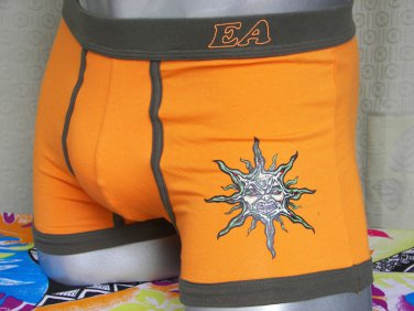 D321 Apollo Sun Pattern Mens Trunk Orange